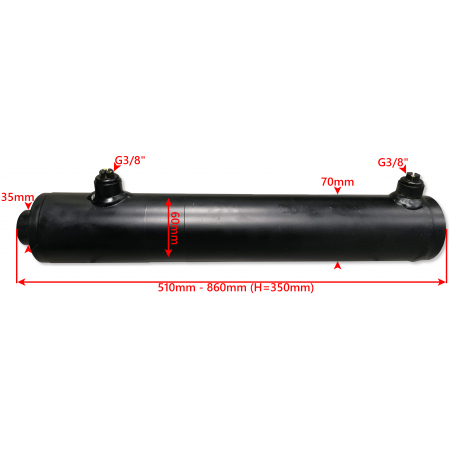 SIŁOWNIK HYDRAULICZNY SMTG 60x35 SKOK 350 2-STR